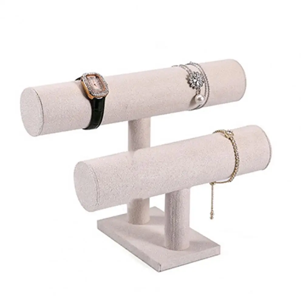 

Necklace Holder Stand Elegant Double-tier Bracelet Watch Display Stand for Bedroom Dresser Table for Bracelets for Bedroom