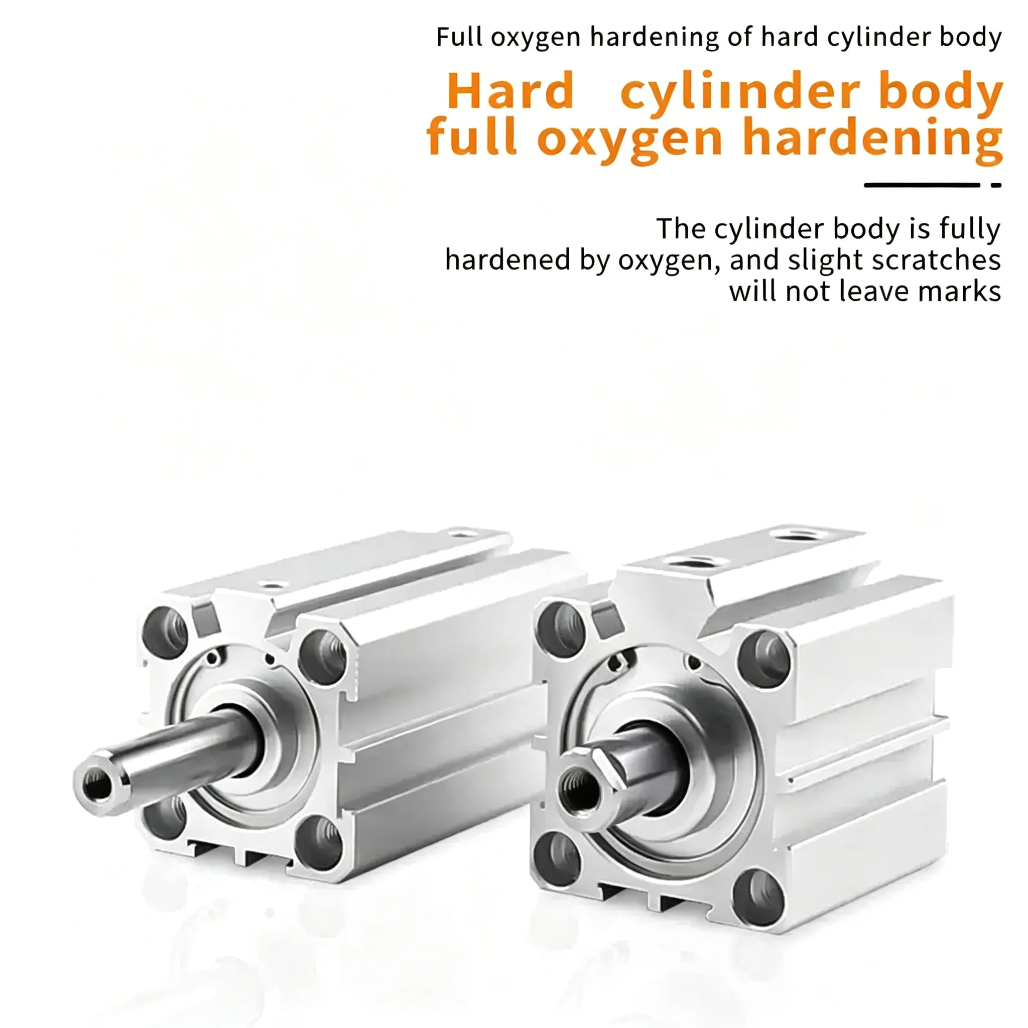 SDAD32 40 50 63mm Bore Double Rod Pneumatic Air Compact Cylinder With Male Thread Rod SDAD32X50-B SDAD40X60-B SDAD63X100-B