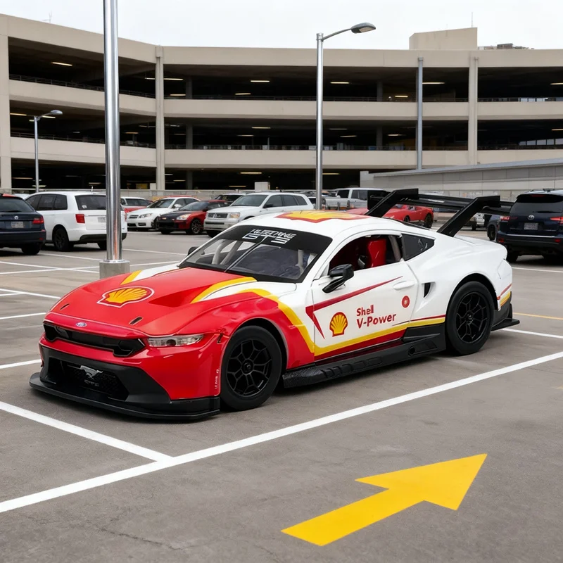 

Совместная версия 1:24 Ford Mustang GT3, модель спортивного автомобиля из сплава, литье под давлением, металлический гоночный автомобиль, модель автомобиля, звуковой свет, детская игрушка в подарок