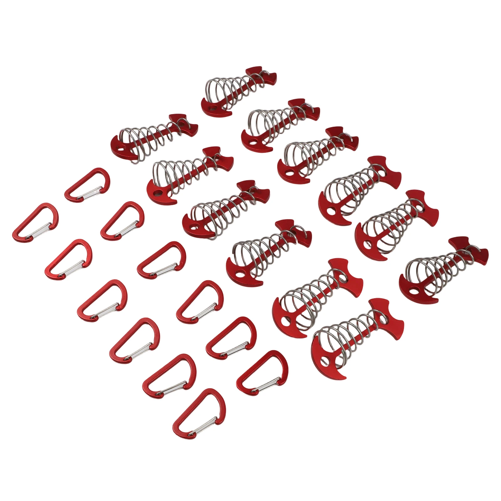 12 PCS Aluminum Deck Anchors with Stainless Steel Buckles for Secure Tent and Furniture Fastening For Outdoors