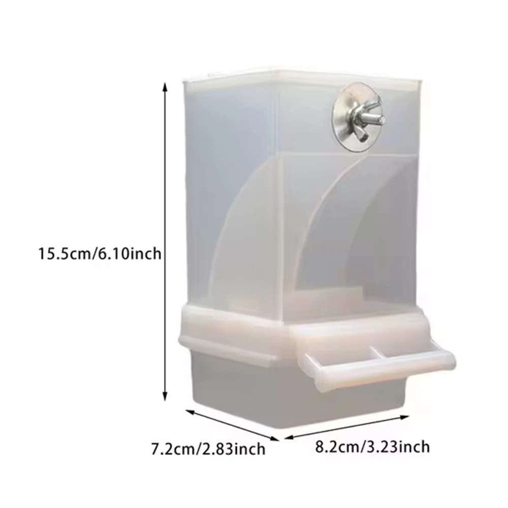 1PC Parrot Feeder Anti-Spill Transparent Bird Food Box Clear Feeding Device for Parrots Durable Bird Feeding Box image 5