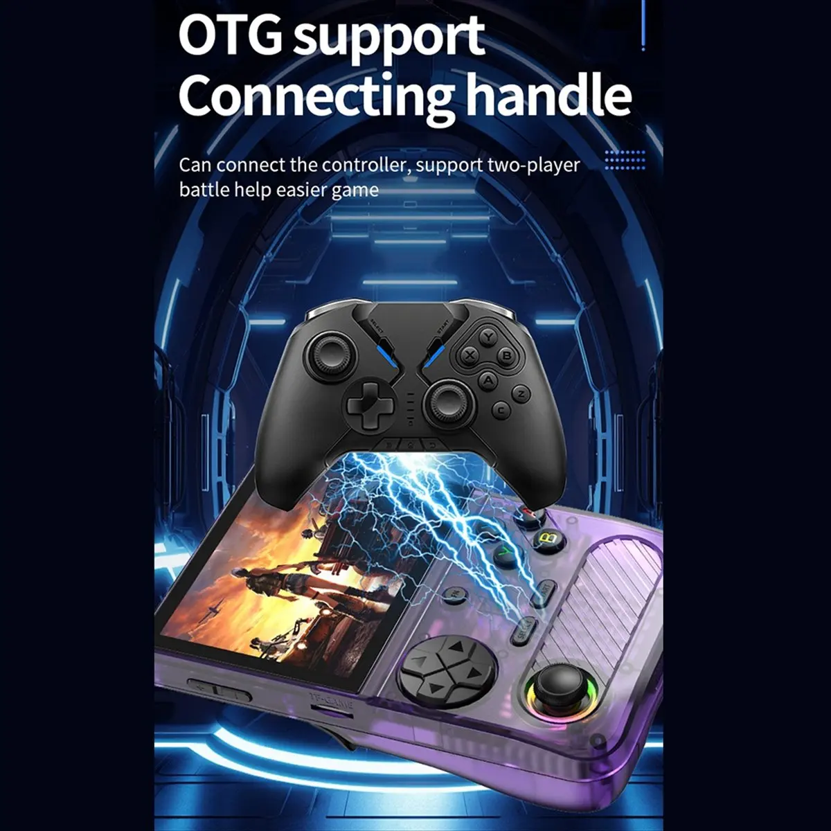 T1552C-K36S Retro Handheld Video Game Console 64GB 15000+ Games 3D Joystick Linux WiFi Game Player Up to 20+Emulator D HOT view 2