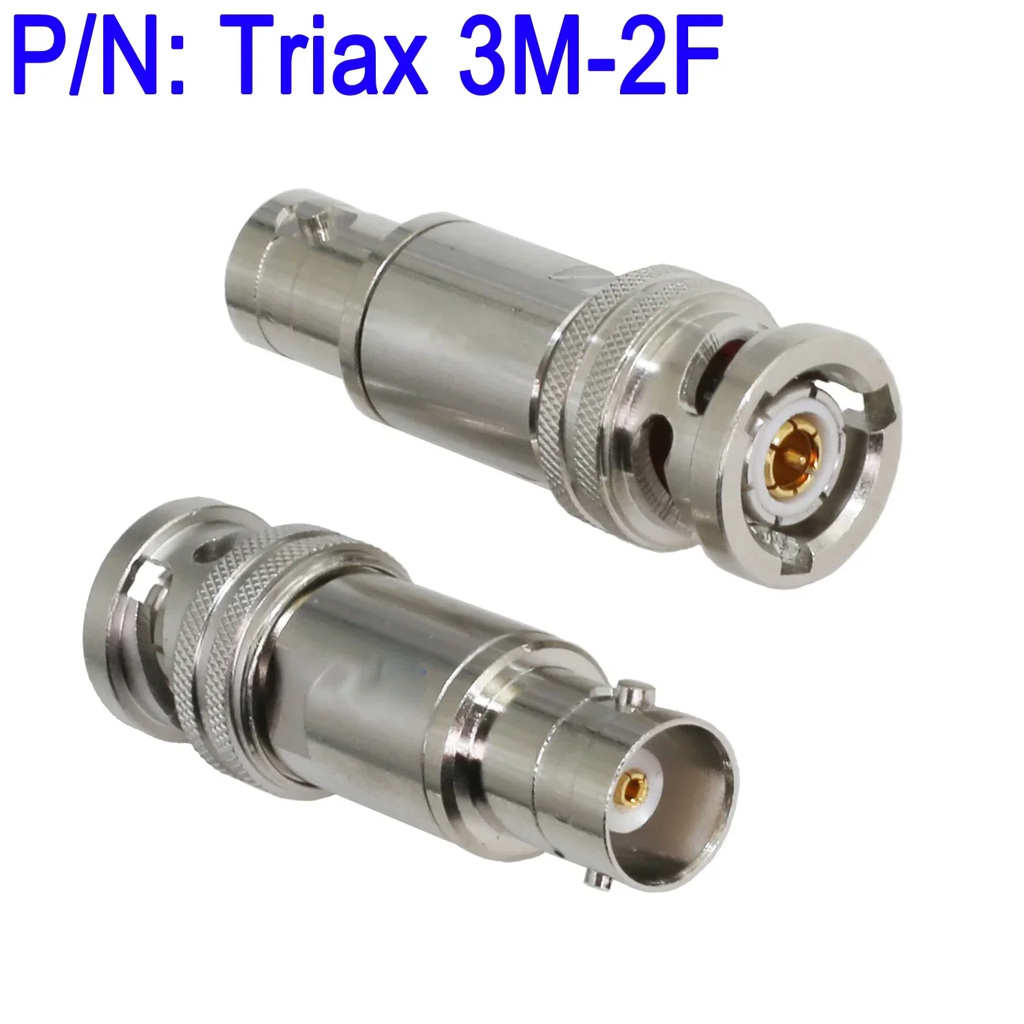 3M-TRX-2F Triple Coaxial BNC Converter Standard BNC Female Adapter 3 Bayonet Converter 2 Bayonet Female