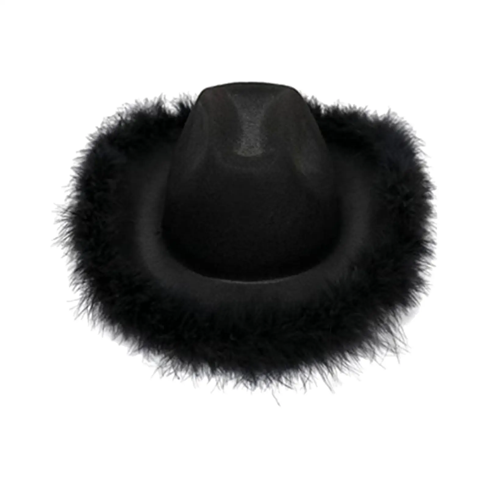 Wild West Cowgirl Hats Girls Sun Hats Women Cowboy Hat for Bride Black Decoration