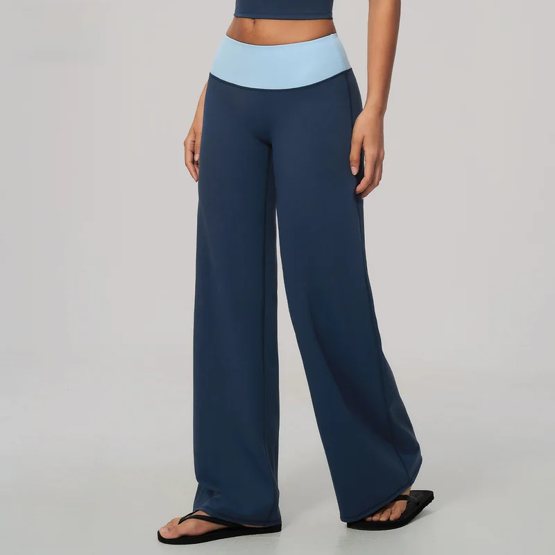 Women Wide Leg Pants High Waist Butt Lifting Loose Baggy Trousers With Pockets Casual Daily Solid Color Leggings Gym Clothes