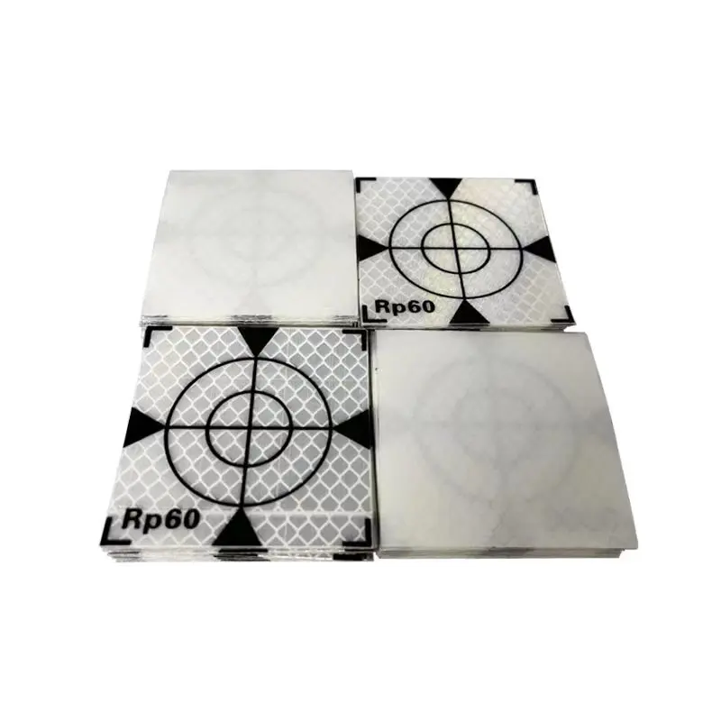 100 pz dimensioni 20 30 40 50 60 80 100mm foglio riflettente per stazione totale rilievo geografia triangolo bianco bersaglio adesivo riflettente