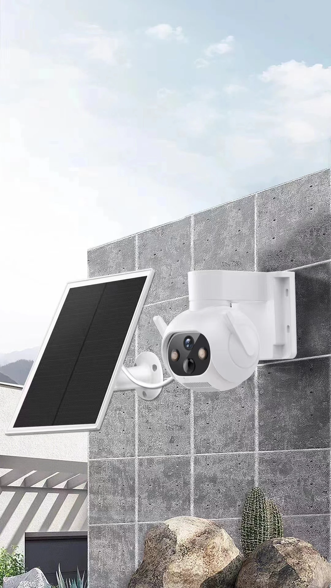 iCsee APP 2MP 1080P Solar Power Low Comsunption IP Camera Full Color AI Humanoid Home Security CCTV Baby Monitor