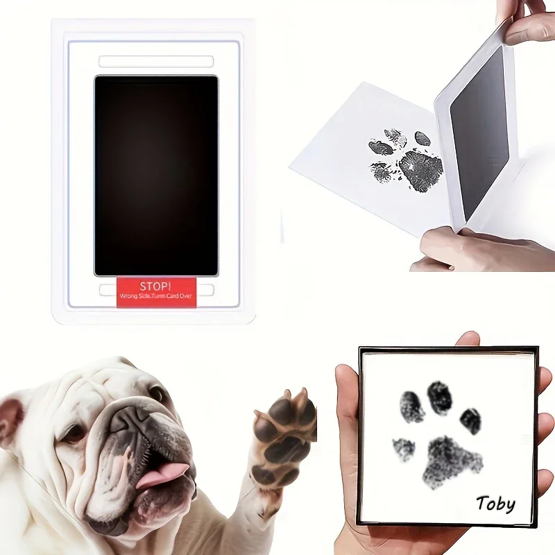 DIY Hand Footprint Kit Ink Pads Photo Frame for Baby Pet Handprint Party Souvenir Accessories, Safe, Christmas Halloween Gift