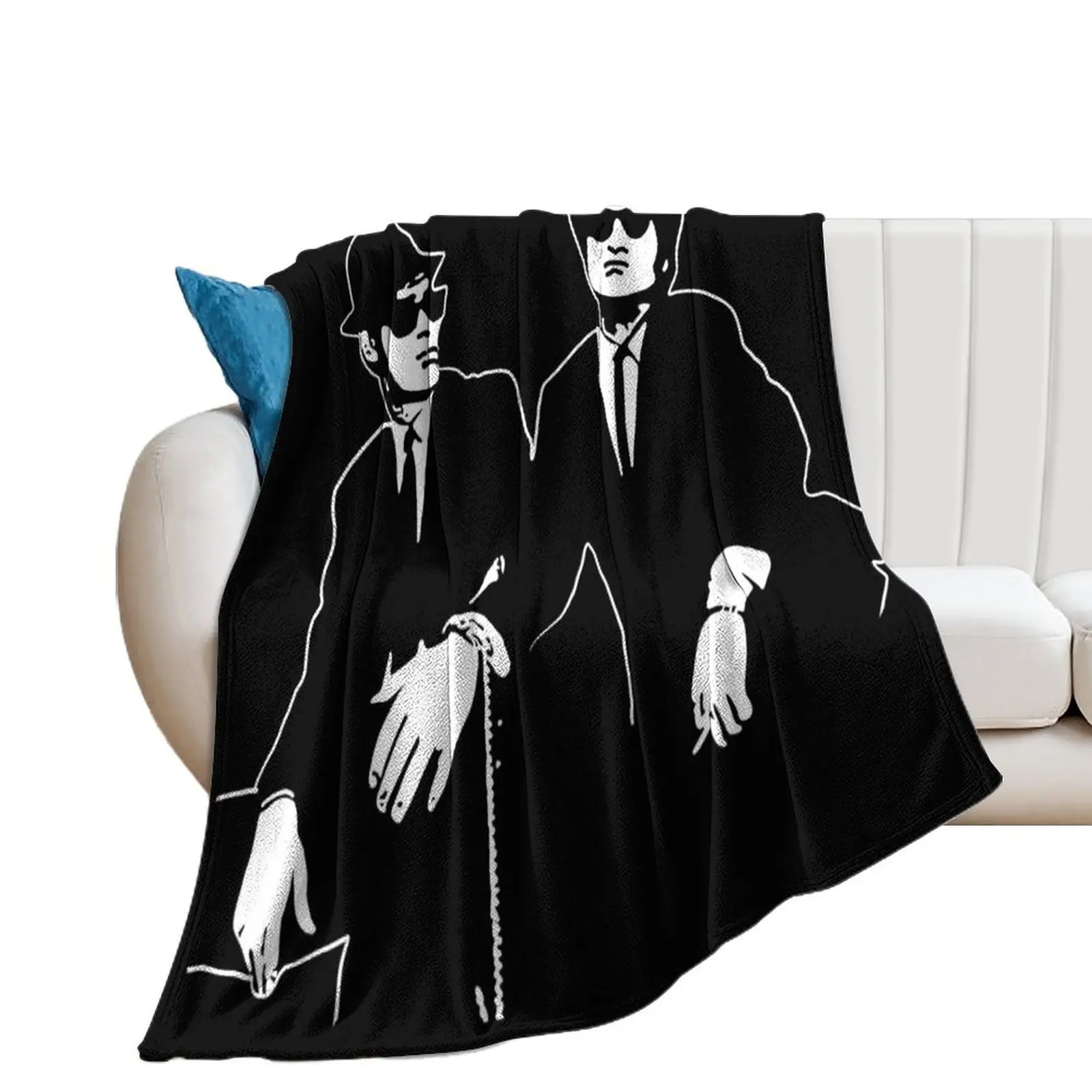 

Blues Brothers - Jake & Elwood Throw Blanket Soft Big for babies Cute Plaid Decoratives Blankets