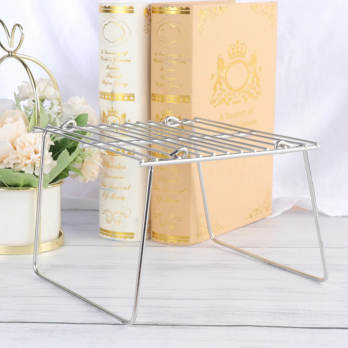 

Мини-складная решетка для барбекю из нержавеющей стали, портативный компактный гриль для улицы, инструменты и аксессуары для барбекю для кемпинга и пикника