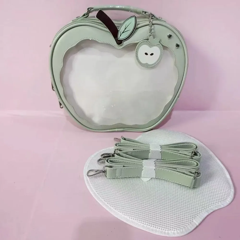 

Сумка на молнии Kawaii Fruit Itabag из искусственной кожи идол для хранения товаров, прозрачный карман, хлопковая сумка для куклы, кошелек, модные рюкзаки для улицы