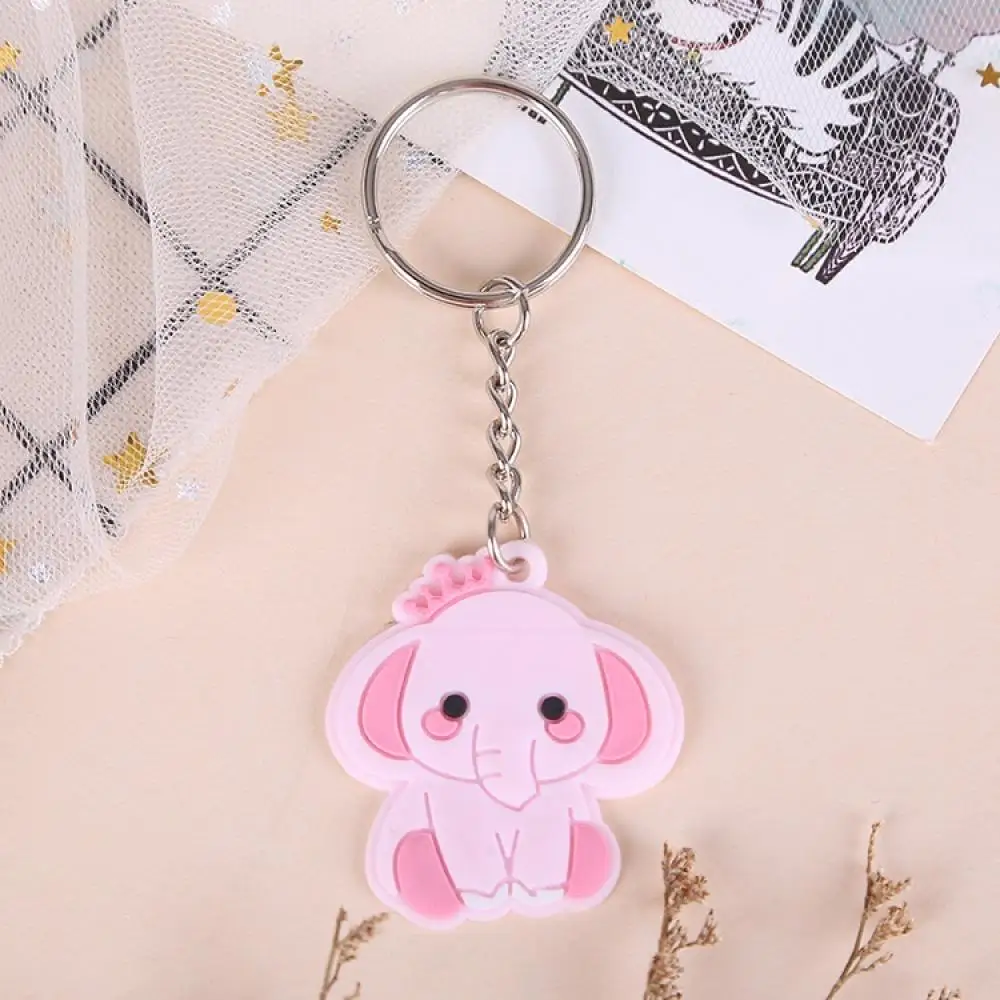 Cartoon keychain creative small gift silicone pendant keychain