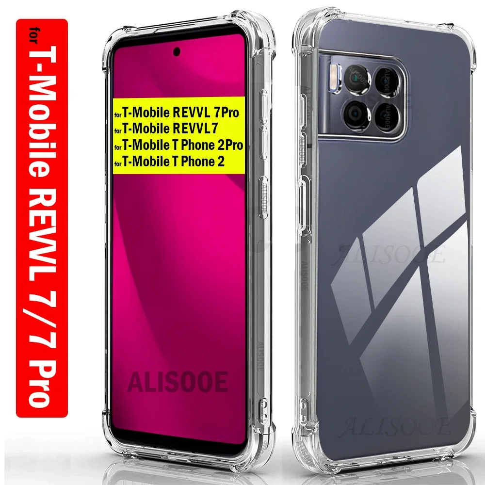 Transparent Funda for T-Mobile REVVL 7 / 7 Pro Case Ultra Thin HD Clear Soft Protect Cover for T-Mobile T Phone 2/ 2 Pro 5G Capa