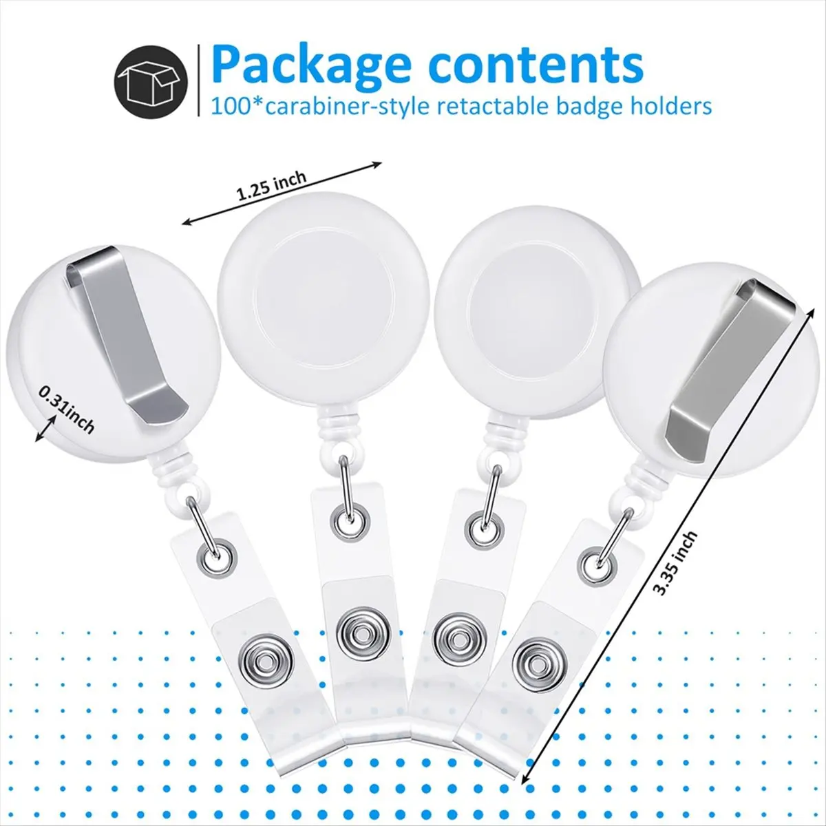 【hot-a20z】-100-pcs-retractable-badge-reel-clips-id-card-holder-reel-with-metal-belt-clip-for-hanging-cards-key-chainsb