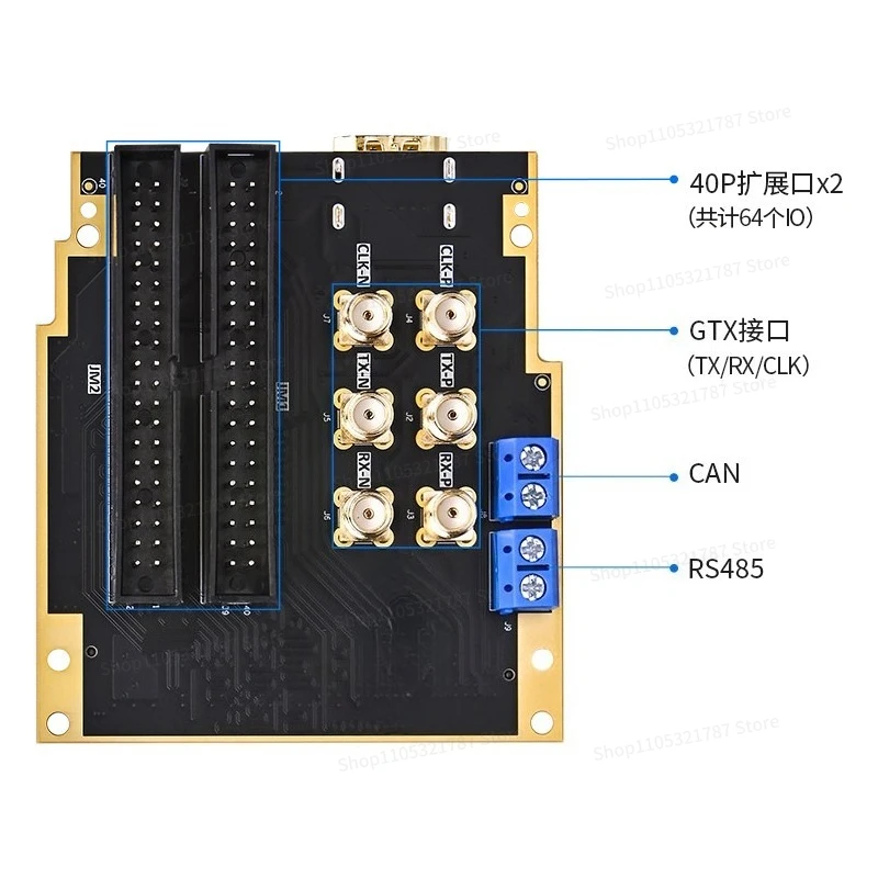 40P Expansion Board LPC Interface, Support GTX/RS485/CAN Present on All Major Platforms