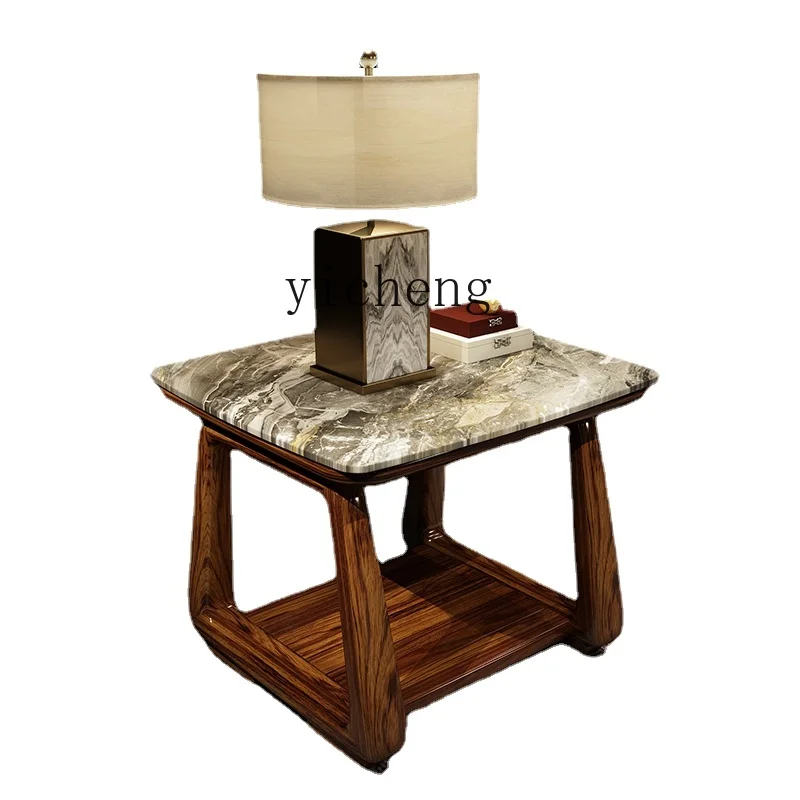 

ZK Sofa Light Luxury Ugyen Wood Solid Wood Marble Table Top New Chinese Movable Small Coffee Table Mini