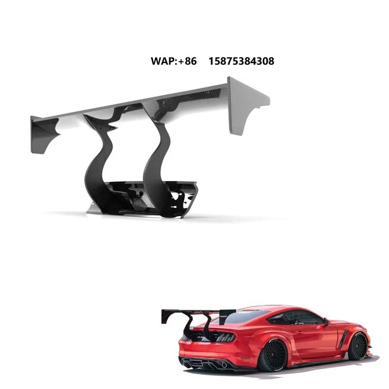 

2015-2021 Car Exterior Parts Mustang Robot GT Rear Wind 3K Twill Carbon Fiber Tail Wing for Mustang Rear Spoiler