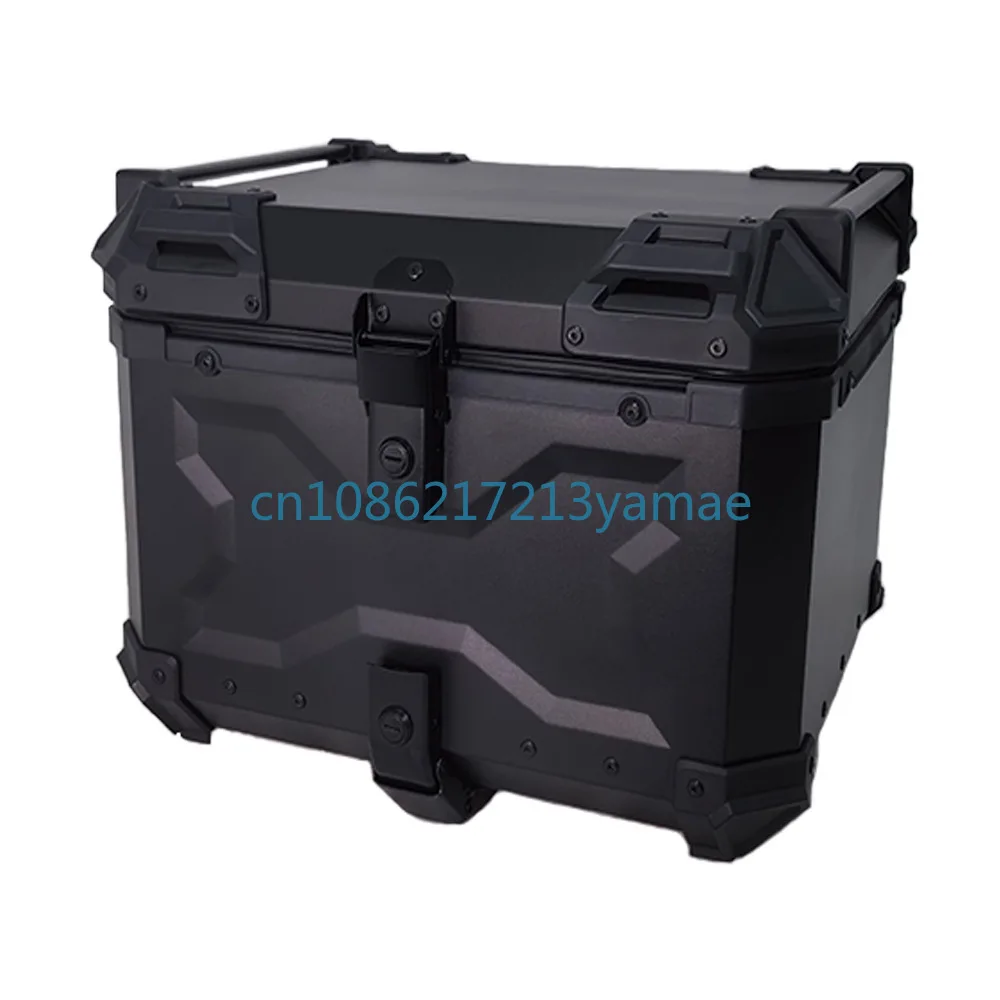 Aluminum Alloy Tail Box Quick Release Motorcycle Tail Box All Black Style Aluminum Case Storage Box 30l36l45l55l65l