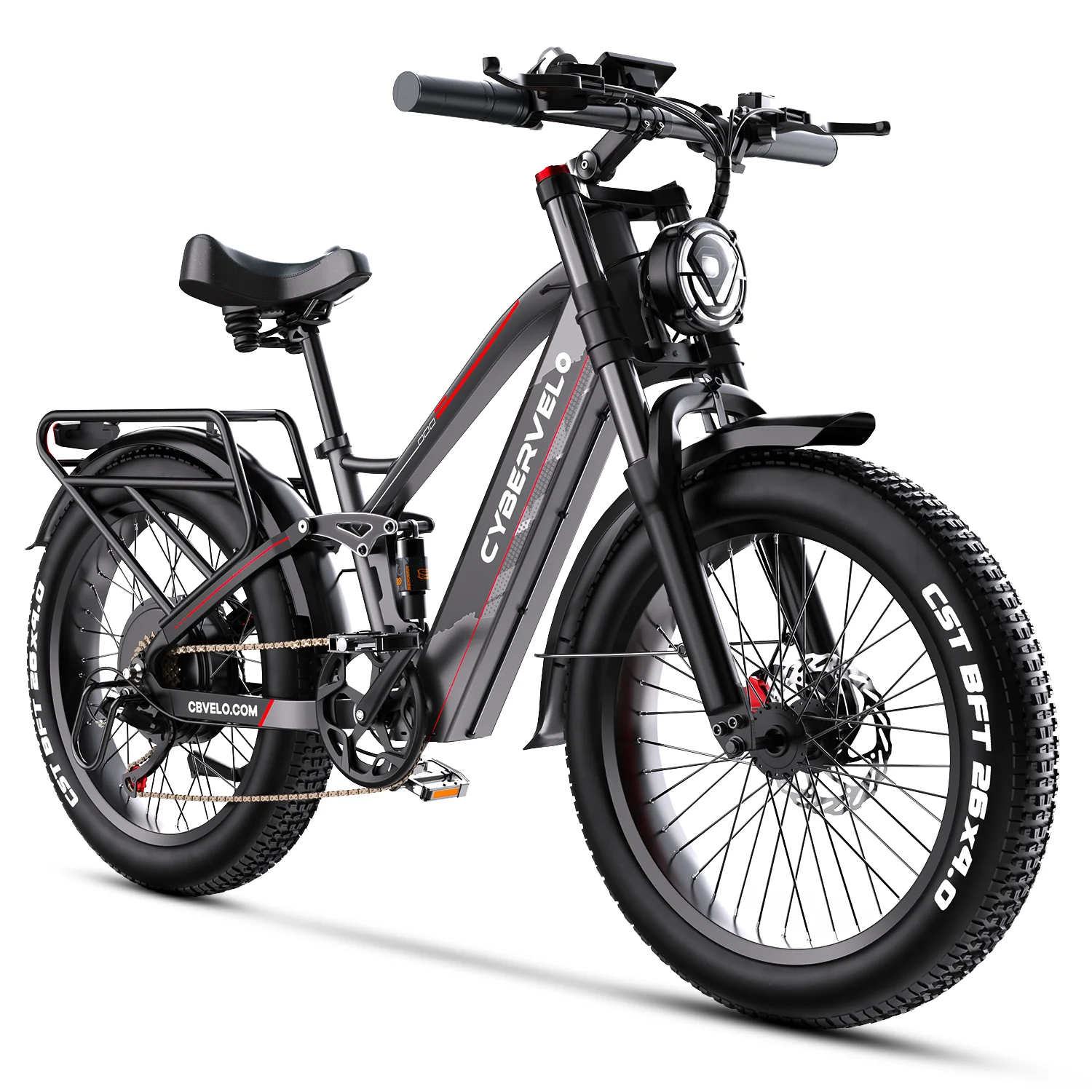 

High speed electric ebike for adults, 52V ebike,40AH battery ,full suspension bicycle,hydraulic ebike,fat tyre 26inch 3000W