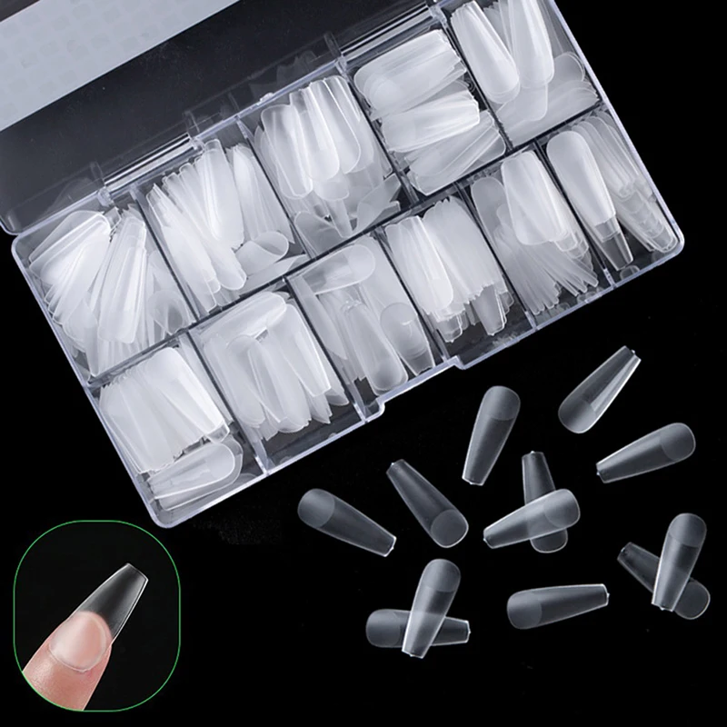 【WHB43】500Pcs/Box Nail Extension Tips False Full Tips Nails DIY Nail Art Fake Nail Tips Nail Polish Manicure Tool