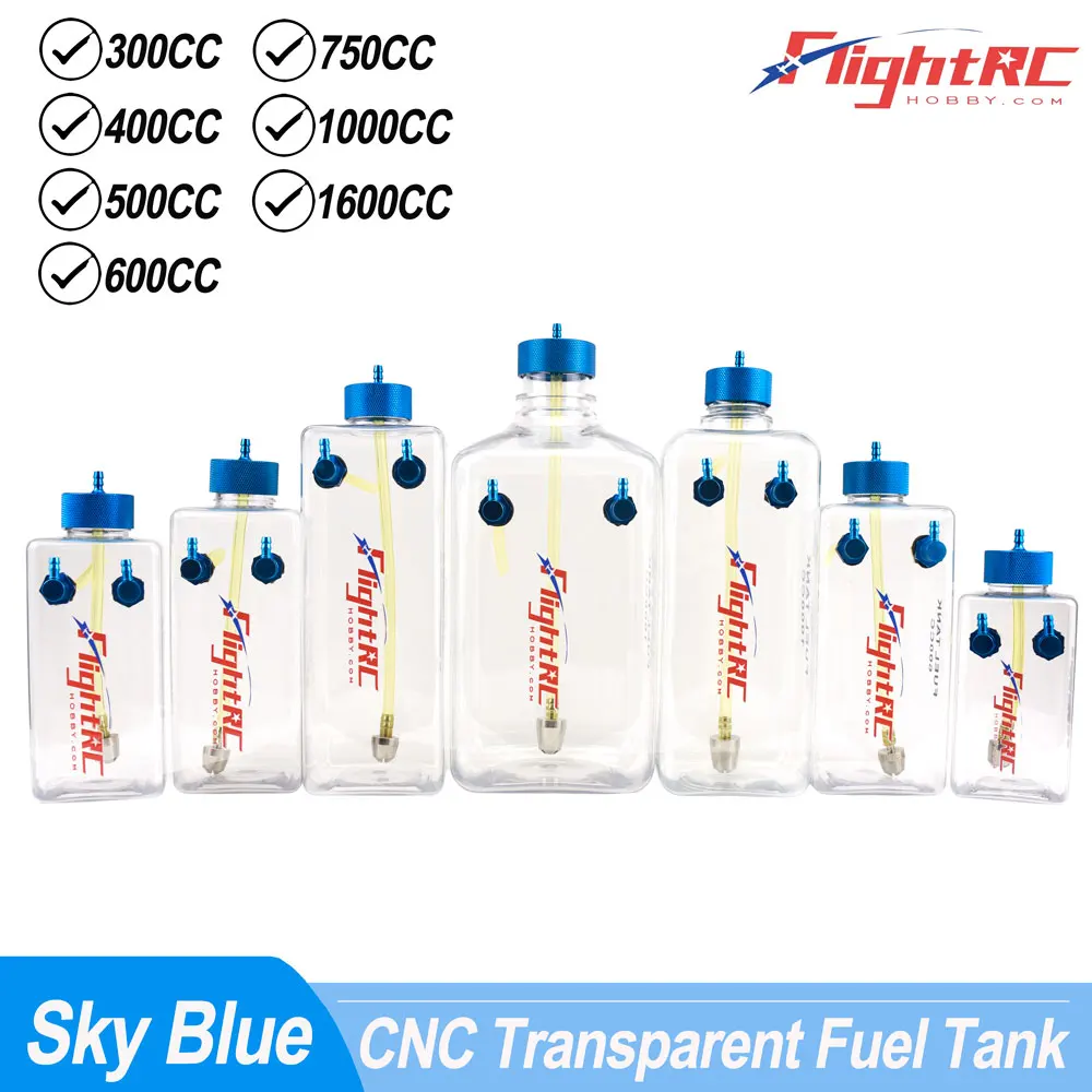 1 Pc Plastic Fuel Tank Petrol Transparent Oil Bottle 300/400/500/600/750/1000/1600ML/CC  for Gas and Nitro Airplane