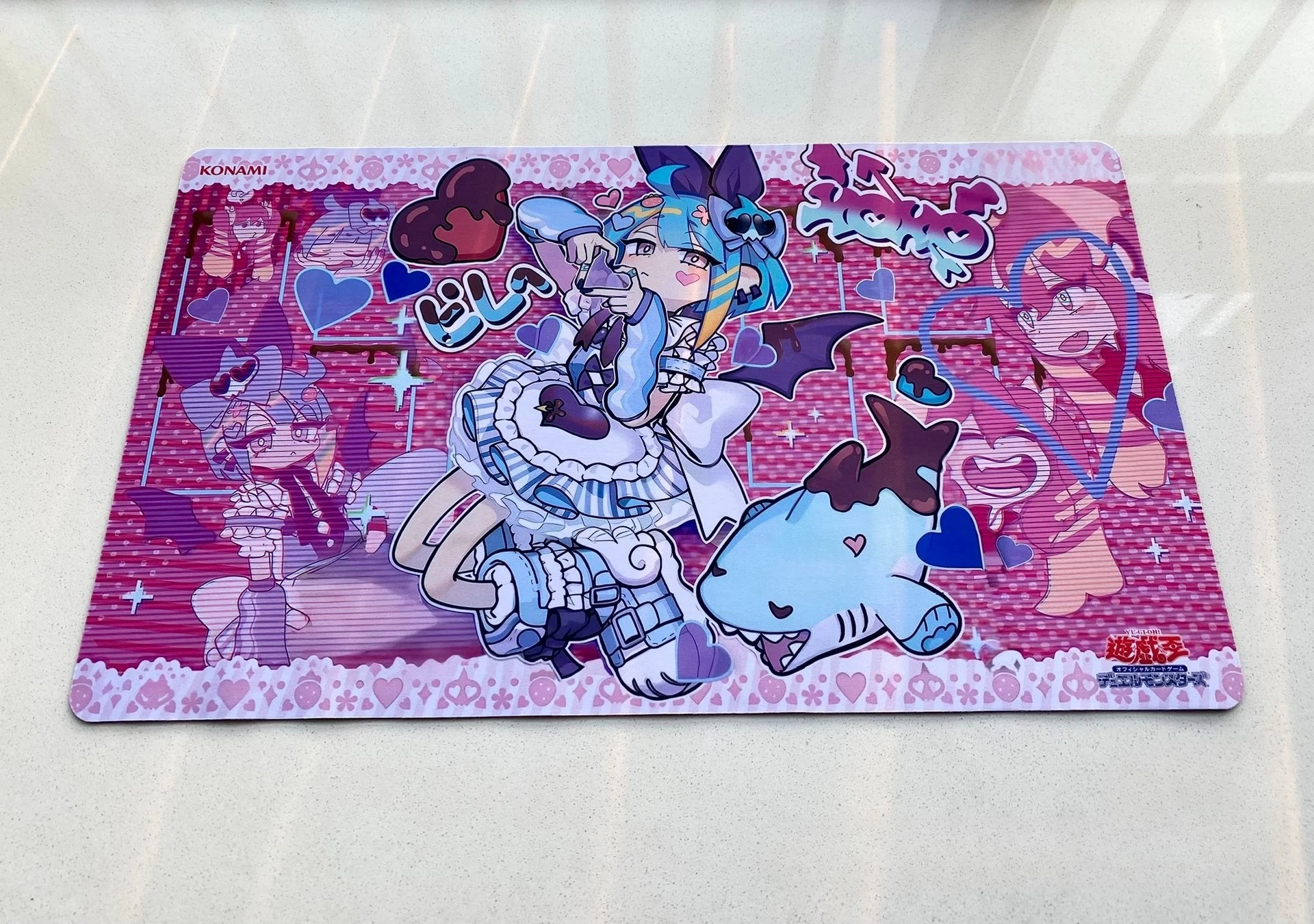 Yugioh LiveTwin Lil-la Sweet Play Mat Yu-Gi-Oh! TCG OCG Trading Card Games Mat Duel Plate Rubber Card Mat Mouse Pad