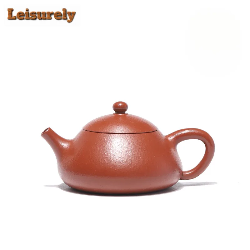 

150ml High-end Yixing Purple Clay Teapots Handmade Milk Scoop Pot Raw Ore Coarse Sand Zhu Mud Kettle With Strainer Zisha Tea Set