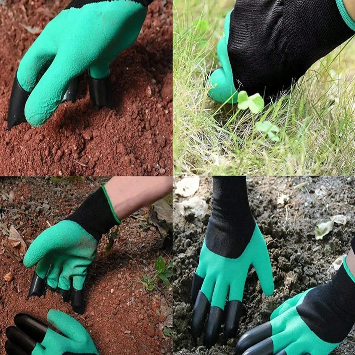1 pair of latex gloves with claws for gardening, labor protection gloves for flower and plant planting, anti-wear