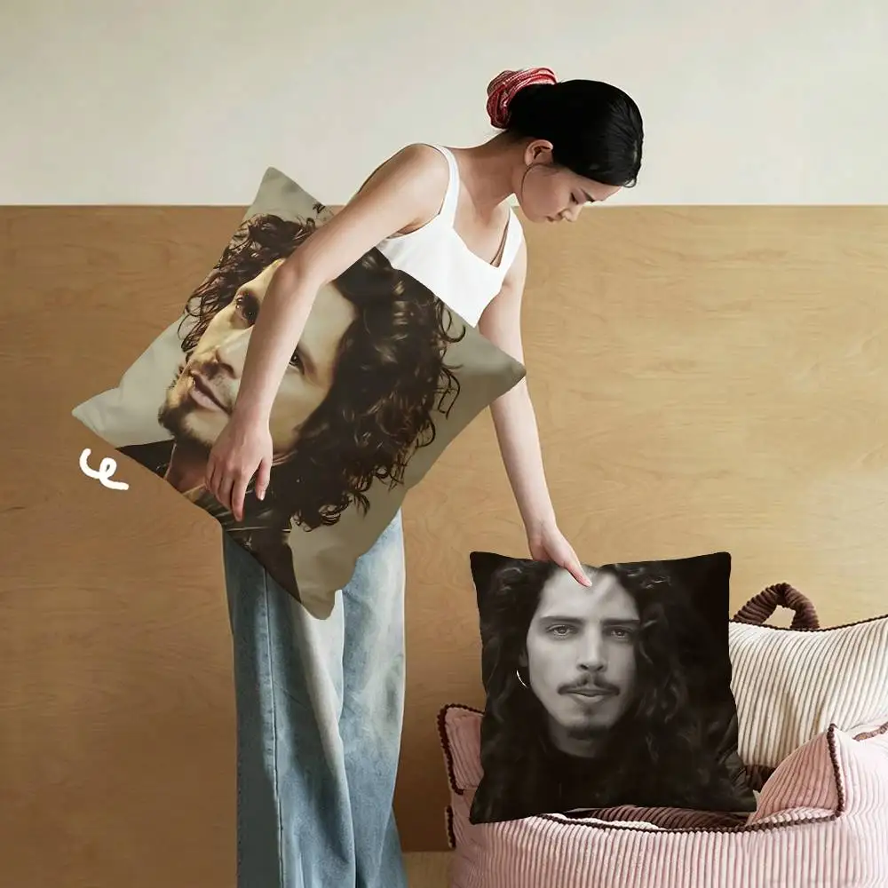 Singer C-Chris C-Cornell Personalized Pillow Dust Cover Bedroom Kids Party Decoration Pillowcase Birthday Children Gift
