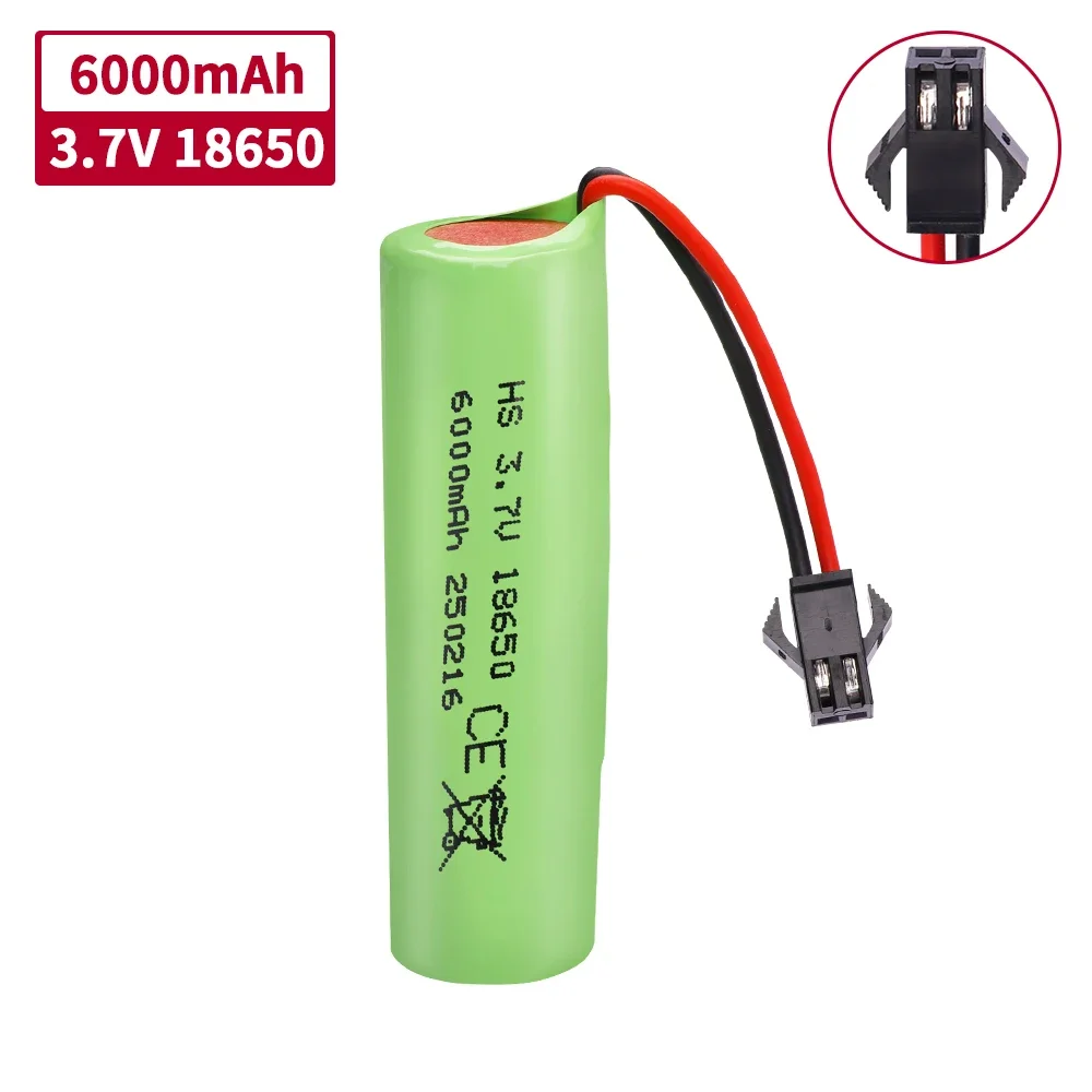 Batería de iones de litio mejorada, 3,7 V, 6000mah, 20C, 18650, para coche acrobático RC Q85 Q70, coche teledirigido, juguetes, barco, coche, piezas de baterías de pistola suave de agua