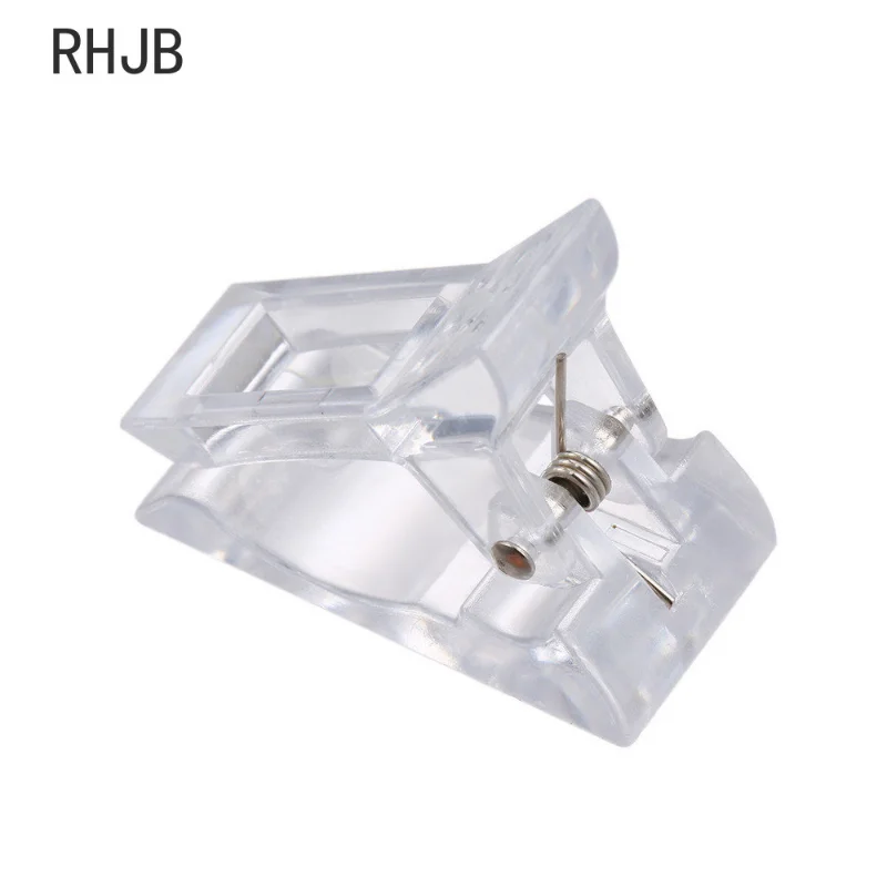 RHJB Nail Clip Tips Acrylic Nail Plastic Extension Clamp Fake Finger Polish Quick Building Mold Nail Builder Assistant Tool