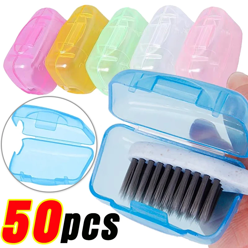 50/5Pcs Portable Toothbrush Cover Holder Waterproof Toothbrush Head Covers Protector For Outdoor Office Home Bathroom Organizer