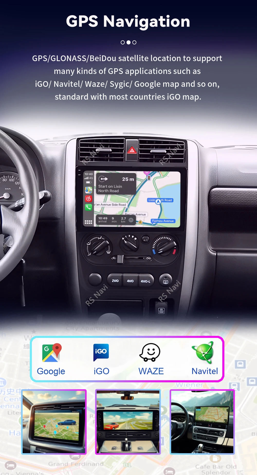 Android 16 Carplay Auto 2K Bildschirm Autoradio Multimedia Player für Suzuki Jimny 3 2005 - 2019 Autoradio GPS Stereo 2din Head Unit – Detail 17