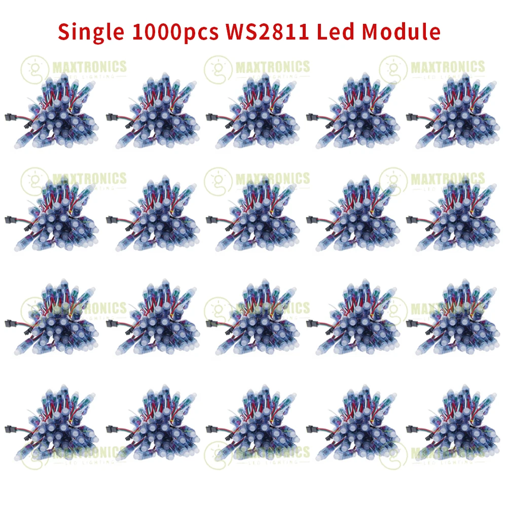 Imagem -05 - Luz do Módulo Led Full Color Pixel Ws2811 5v 12 mm Ip68 Impermeável Rgb Cor Digital Luz ou Kit Entrada 5001000 Pcs