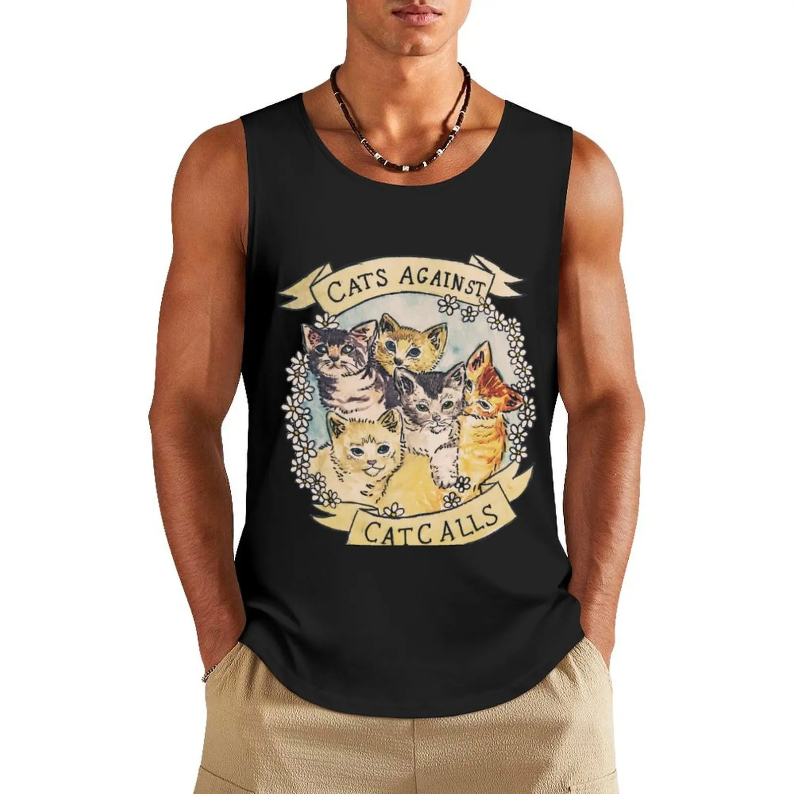 

Cats Against Cat Calls ORIGINAL (SEE V2 IN MY SHOP) Tank Top Men's t-shirts T-shirt male summer clothes anime