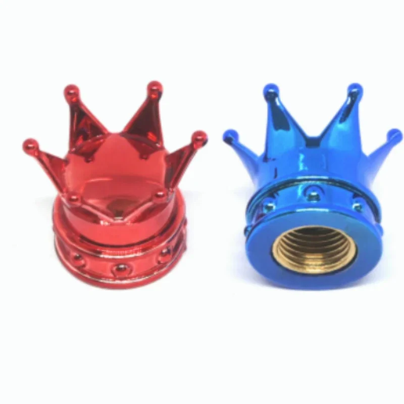 Tapas de válvula de corona universales para coche, cubierta de válvula de rueda impermeable a prueba de polvo, embellecedor de llanta de neumático
