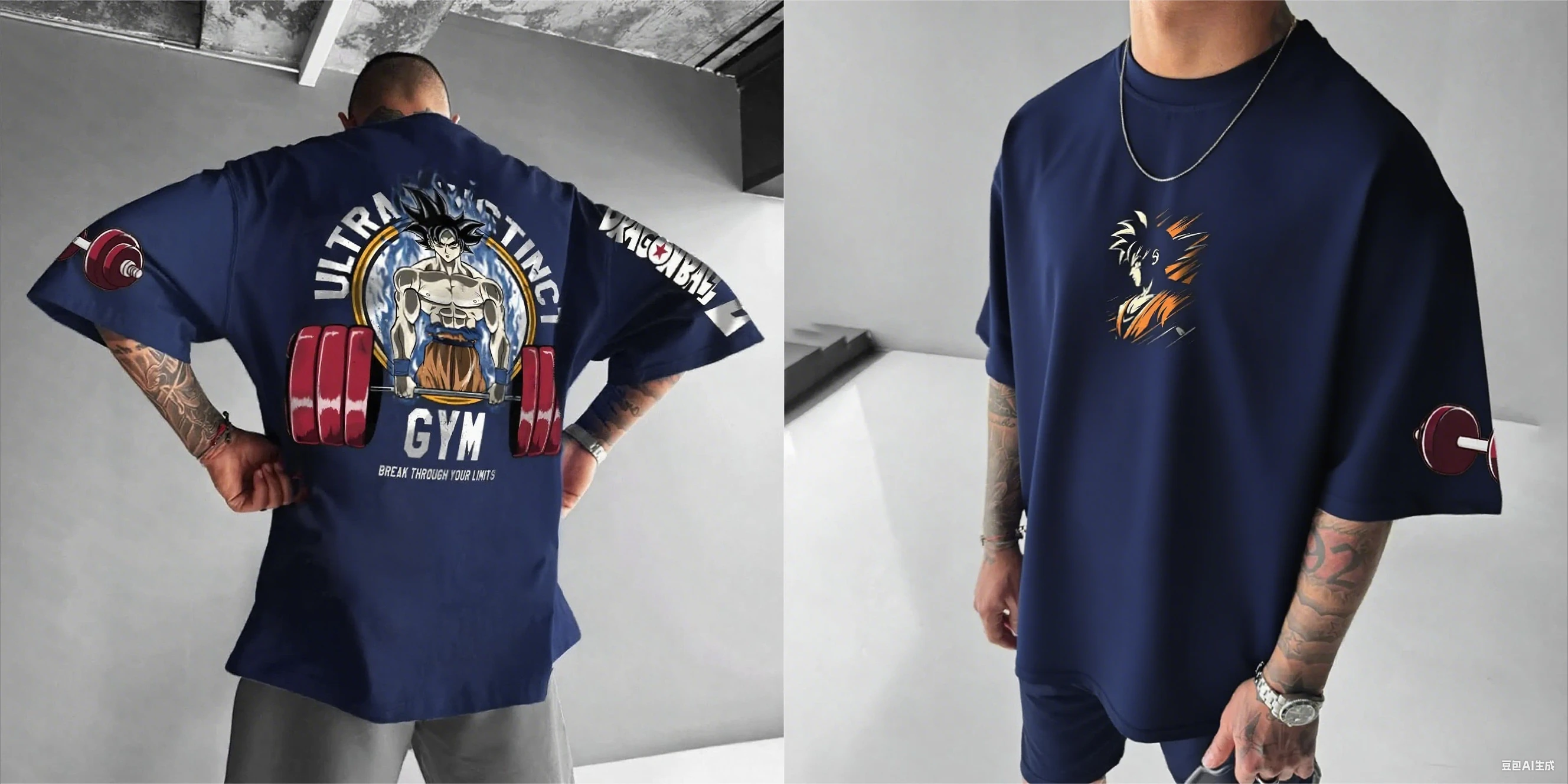 Camiseta de gimnasio de Dragon Ball Goku, Camiseta de algodón de Anime para Fitness de verano 2025, estilo callejero con estampado de Goku y texto de entrenamiento