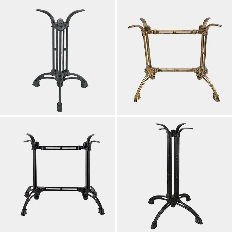 Table rack retro cafe American wrought iron bar restaurant horseshoe claw solid wood rock board table legs table rack