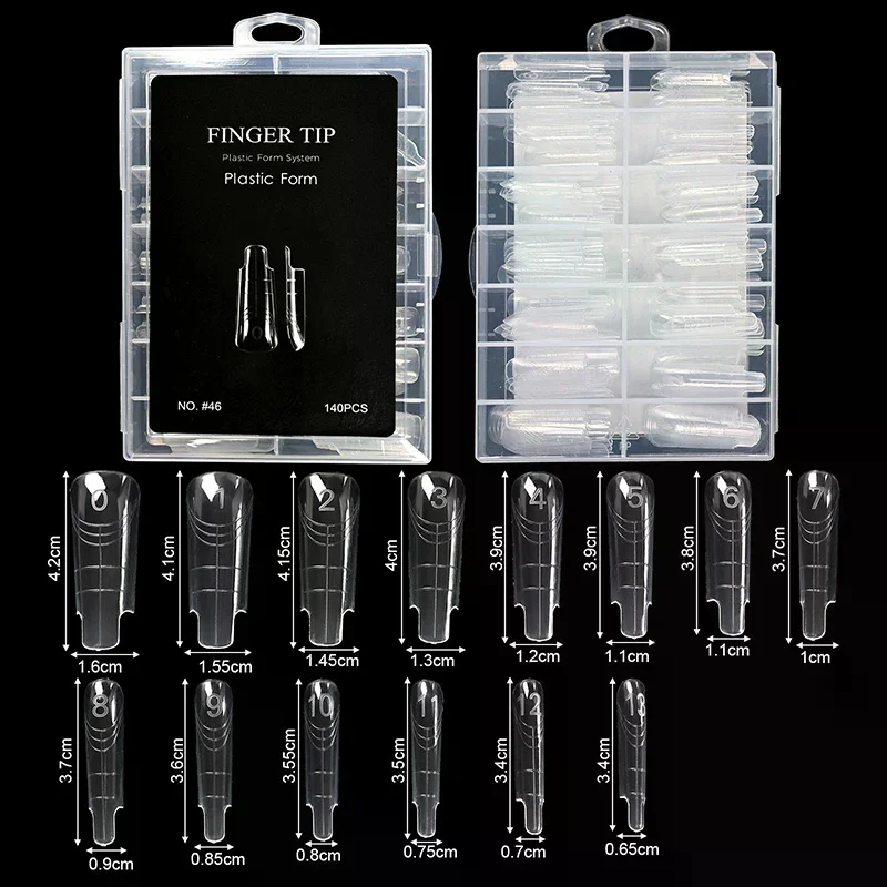 70/140/150pcs Eagle's Talon False Nail Tips Short Curved Stiletto Clear Soft Fake Nails Extension For DIY Nail Salon Manicure