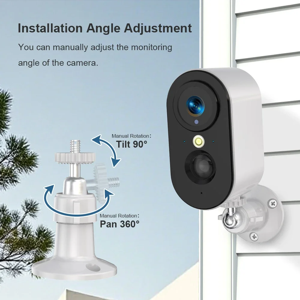 1-5PCS Ubox Security Camera Outdoor 2K Battery Powered PIR Motion Detection Indoor WiFi Surveillance Camera Color Night Vision