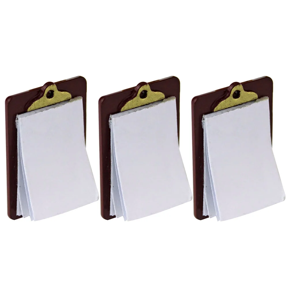 3 Pcs Photo Mini Tablet Toys Simulated Clipboard Model Paper Dollhouse Accessories Accessory