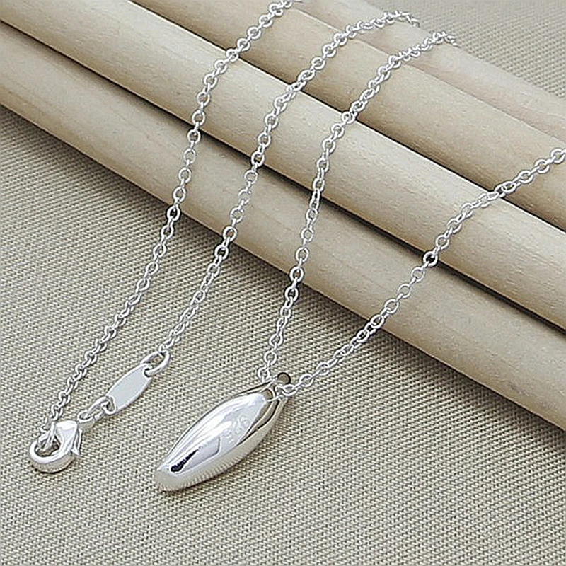 925 Sterling Silver With 45CM Chain Wolf Tooth Pendant Necklace For Women Men Fashion Wedding Party Charms Jewelry