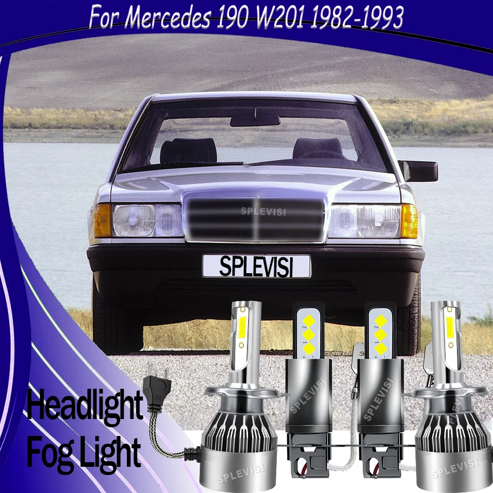 2/4 шт. H4/9003 H3/453 светодиодные противотуманные фары для Mercedes 190 W201 1982 1983 1984 1985 1986 1987 1989 1990 1991 1992 1993