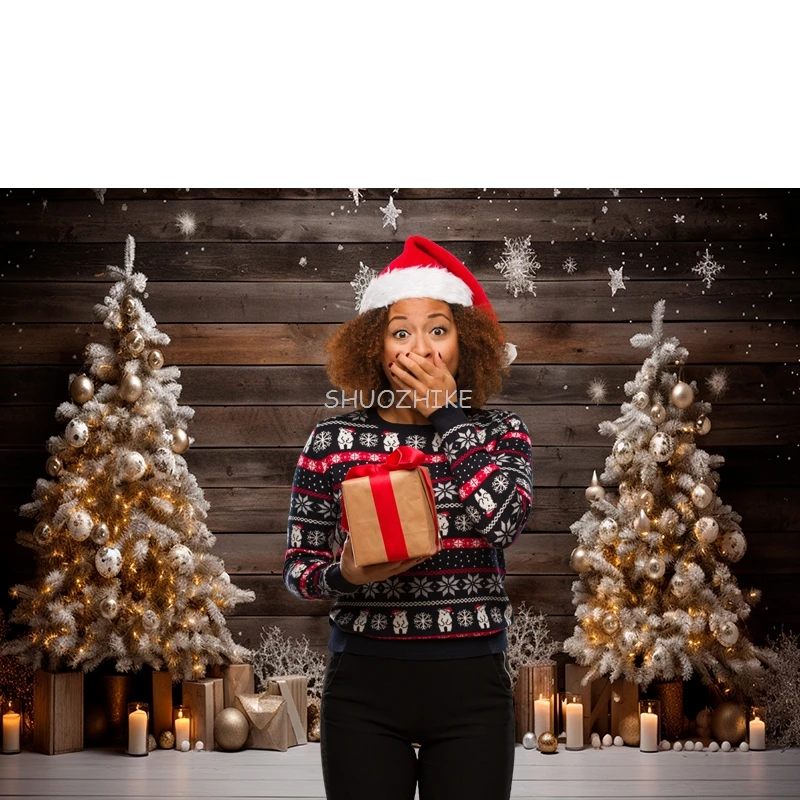 خلفيات عيد الميلاد هدايا شجرة عيد الميلاد الموقد ديكور حفلات الأسرة خلفية التصوير الفوتوغرافي لاستوديو الصور