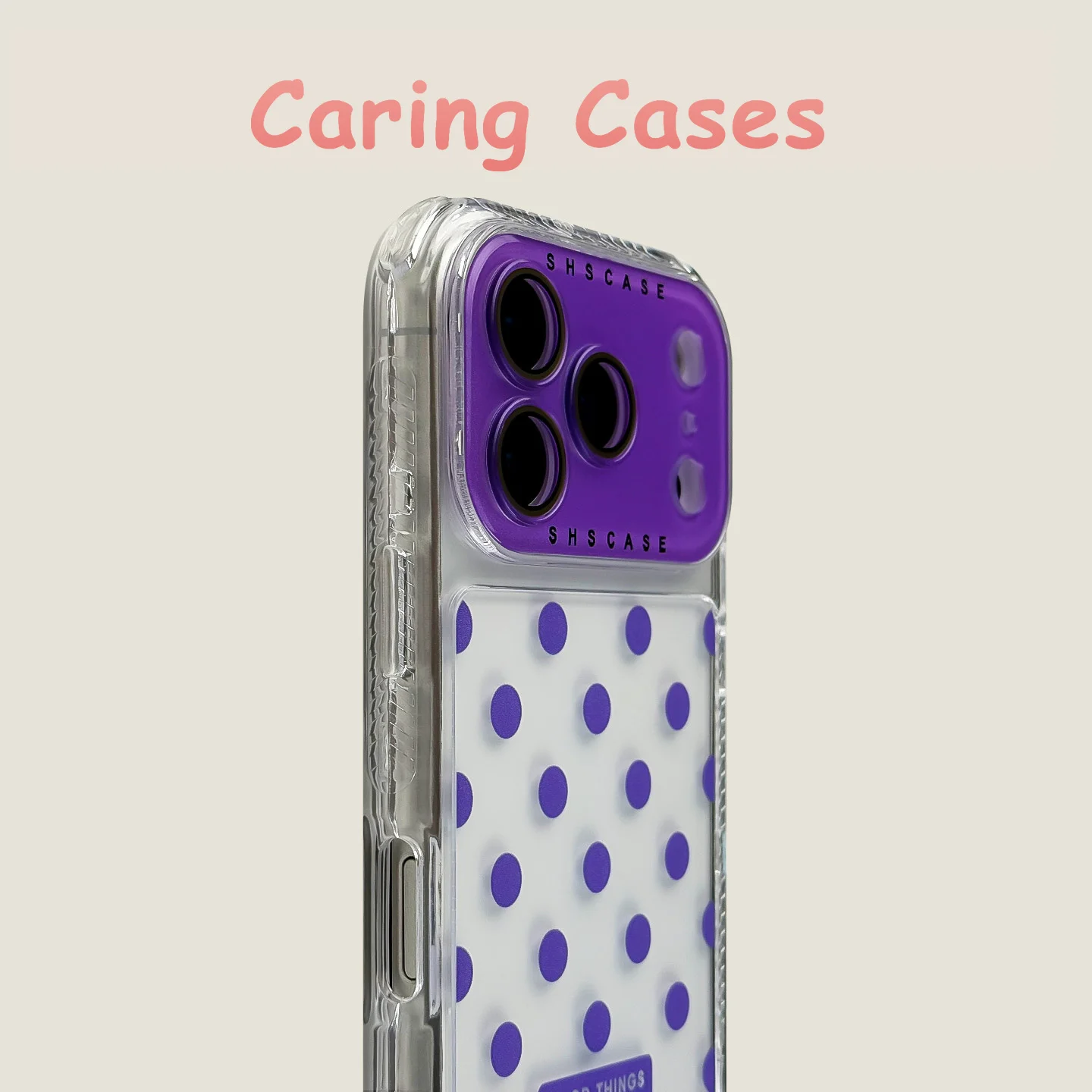 آيفون 17 برو ماكس حافظة حالمة البولكا نقطة واضحة 3 في 1 سميكة هارد شل للصدمات قسط غطاء للعدسات آيفون 16 15 14 13