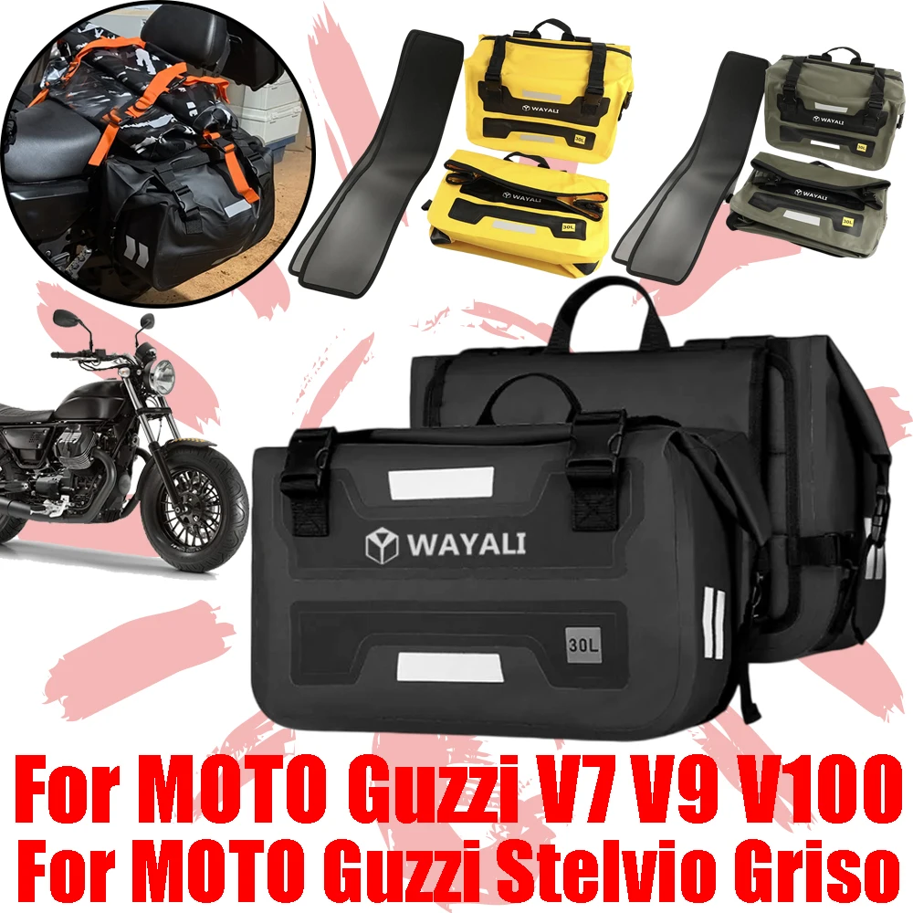 

For MOTO Guzzi V7 V9 V100 Stelvio Griso Motorcycle Accessories Saddlebag Pannier Luggage Storage Bag Tail Seat Bags Waterproof