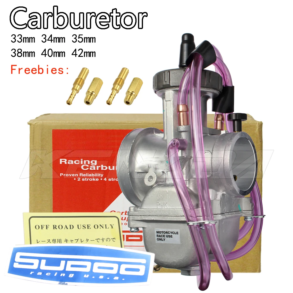 Ellihin-Carburateur PWK pour moto, pièces de course, scdoms D343, vélo RL avec Power Jet 250cc, 33mm, 34mm, 35mm, 36mm, 38mm, 40mm, 42mm