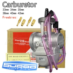 PWK Racing Carburetor 33 34 35 36 38 40 42mm with Power Jet, Universal Replacement for 250cc Motorcycle Dirt Bike ATV Scooter