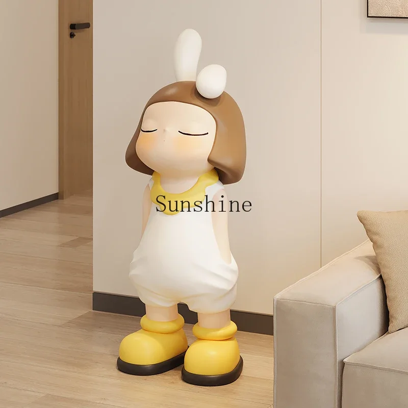 Cream wind living room floor ornament rabbit cartoon girl tide play sofa TV cabinet home decoration housewarming gifts