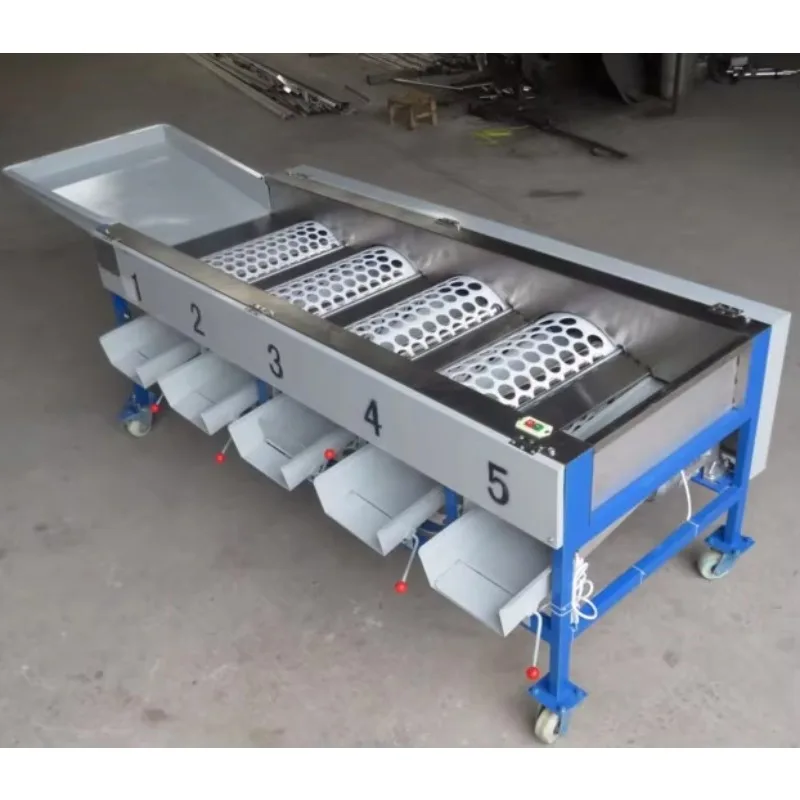 Commercial Drum Fruit Size Sorting Machine Multi Grade Fruit Grading Separator Machine With Mobile Wheels For Farm Customized